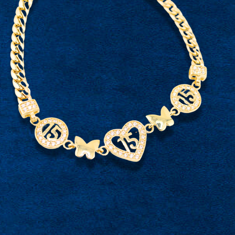 10K Quinceañera Bracelet