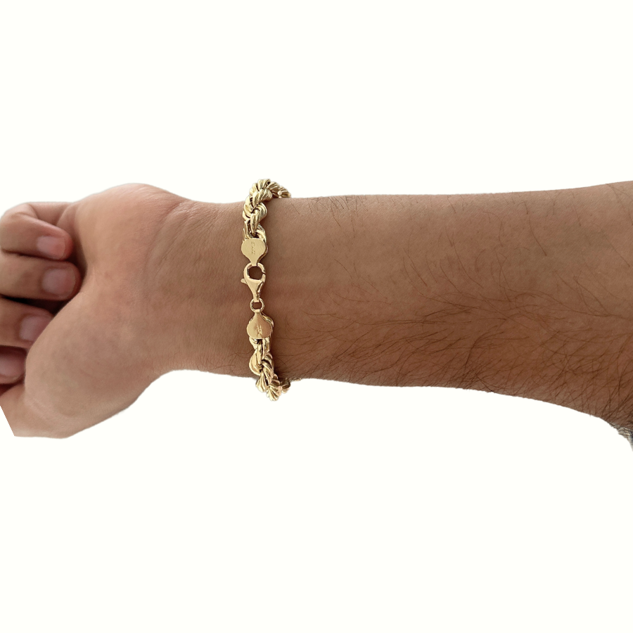 10K Rope Bracelet 8MM
