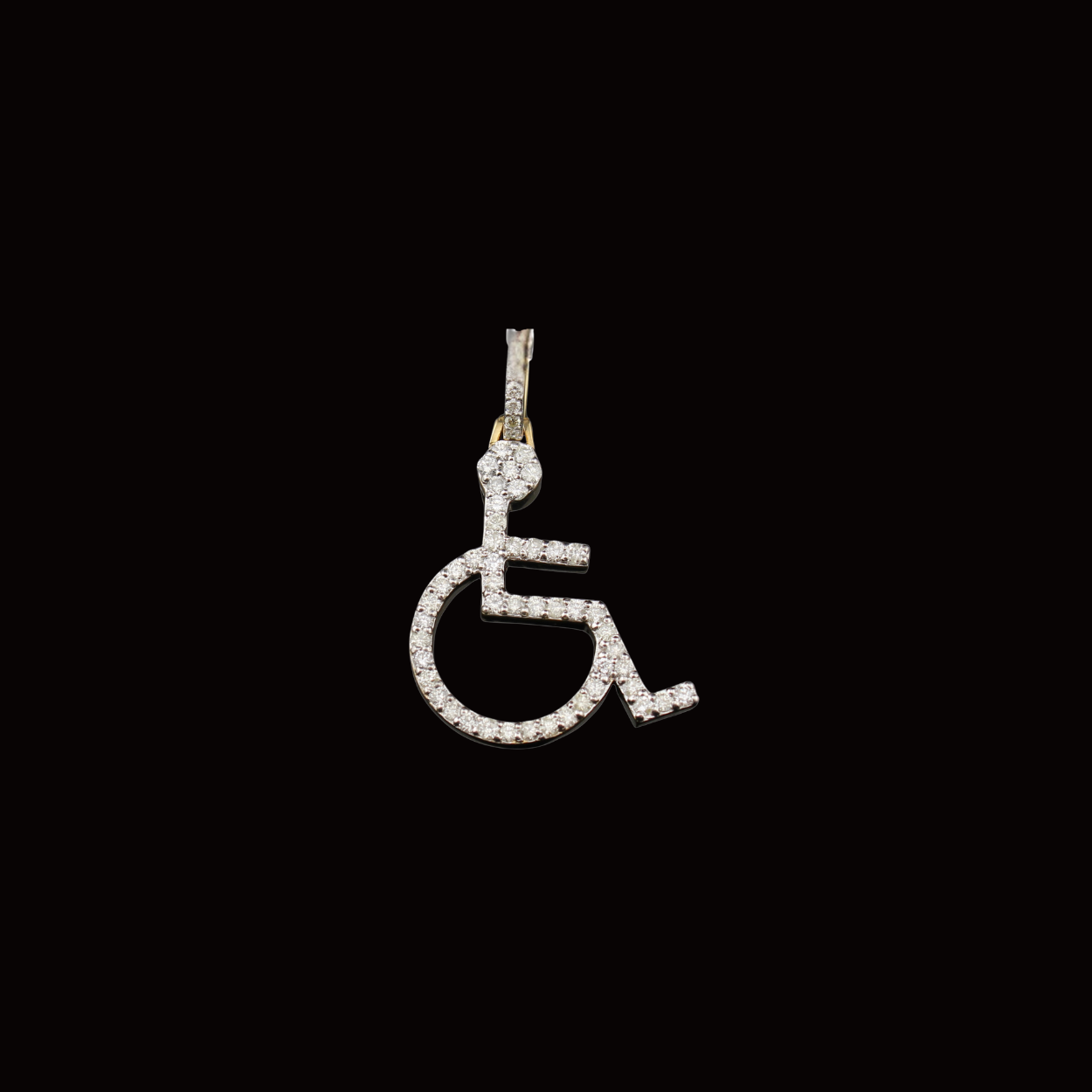 10K Diamond Crip Handicap Pendant