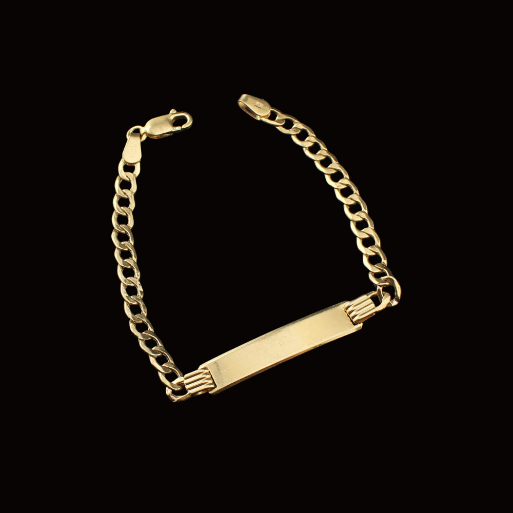 10K Cuban ID Bracelet 6in