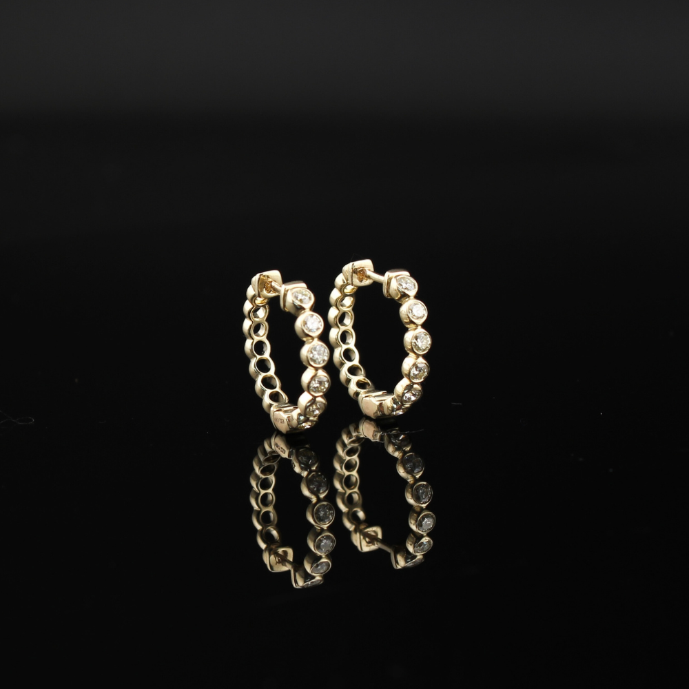 10K Diamond Hoops 0.35 CTW