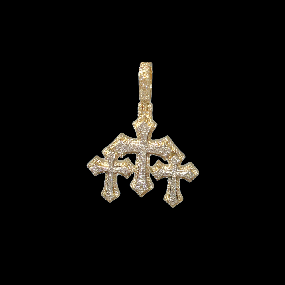 10k Diamond Cross  Pendant