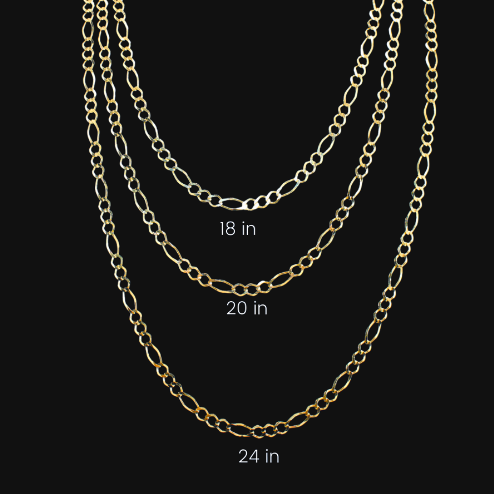 10K 4mm Figaro Chain