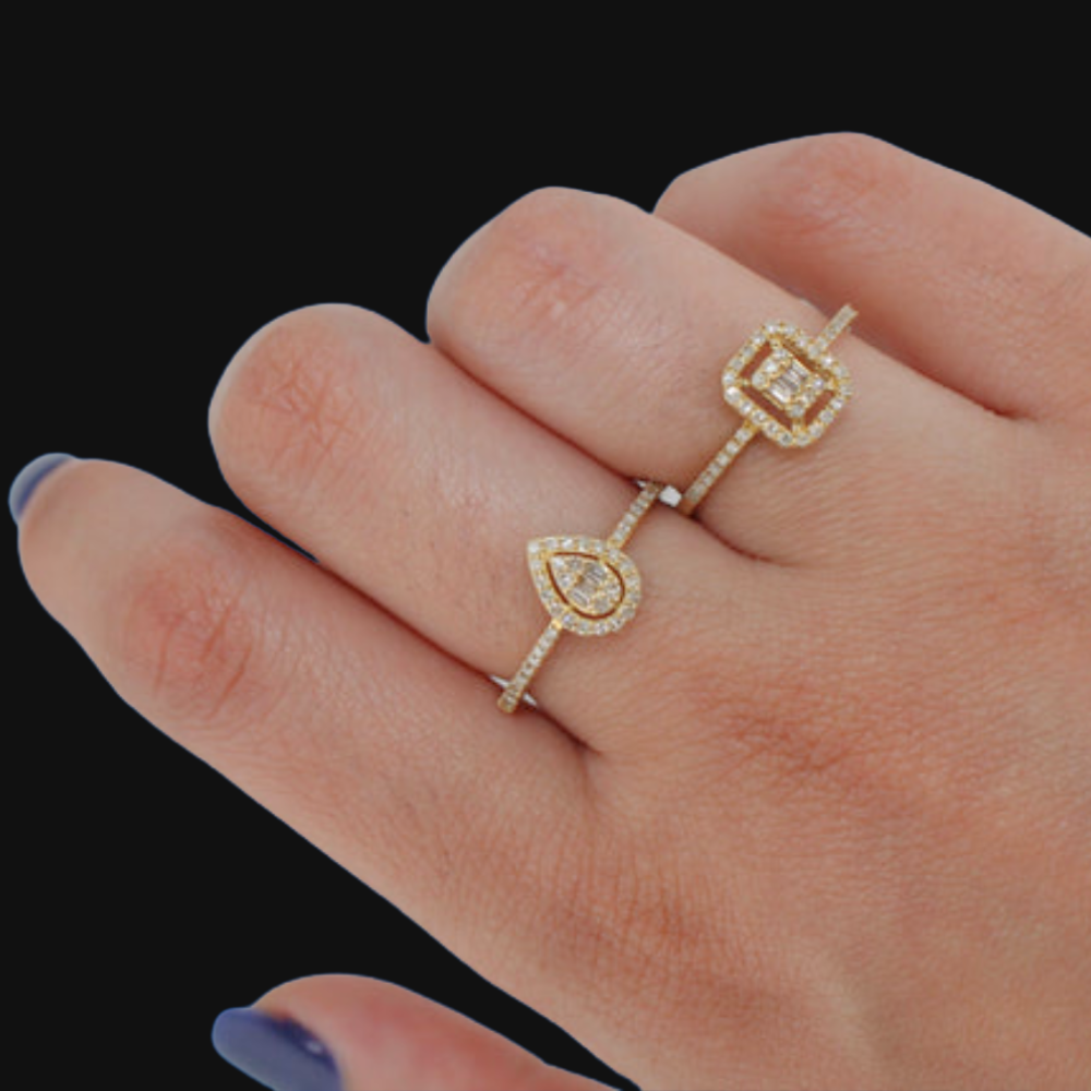 14k Diamond Engagements Ring