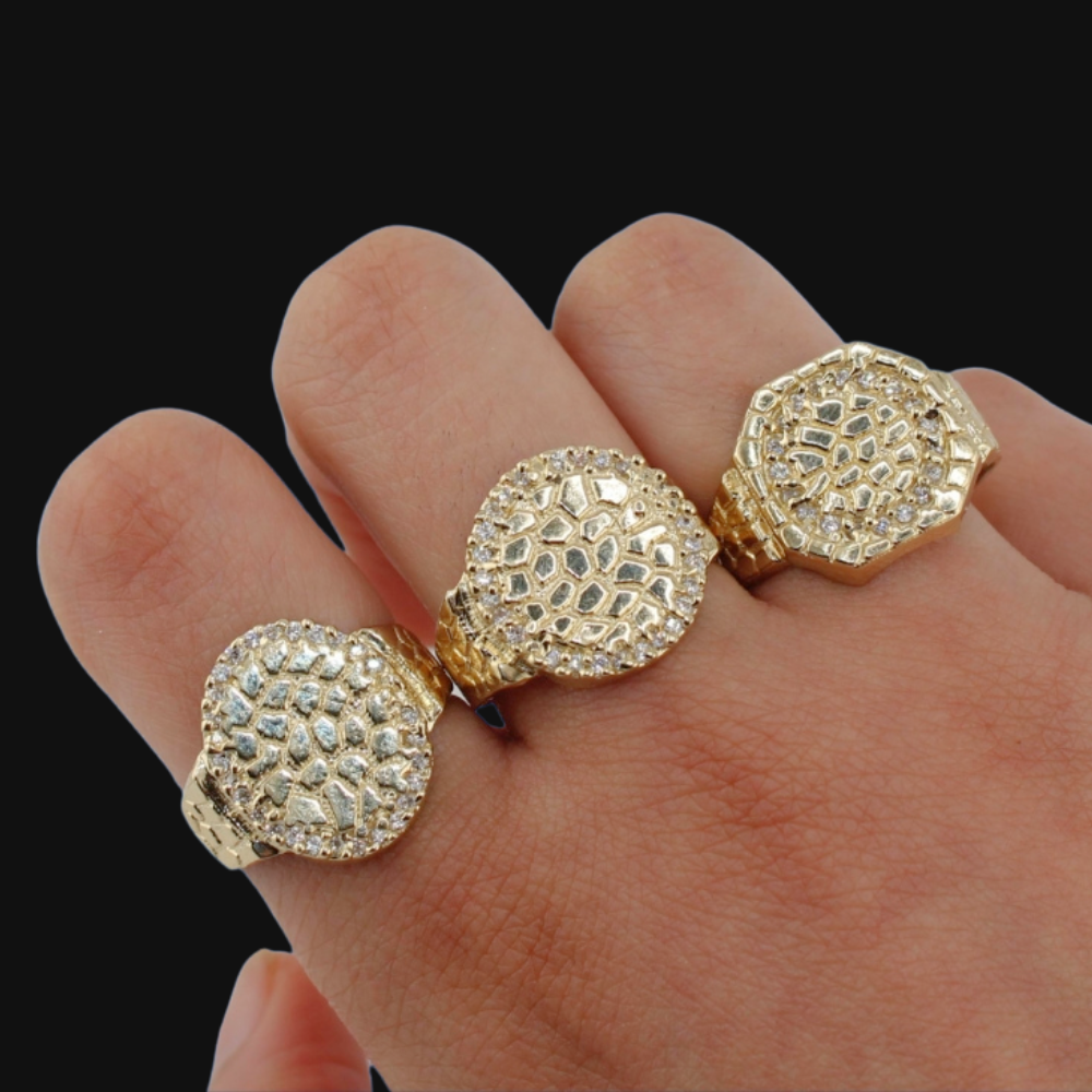 14K Nugget Rings Multiple Shapes
