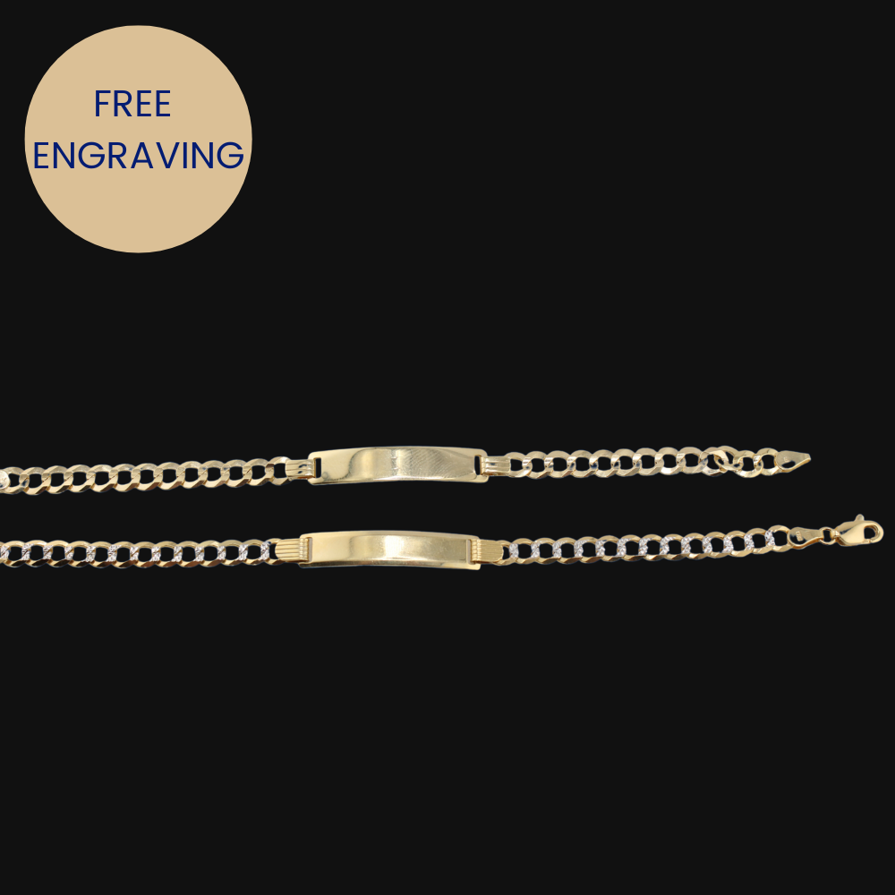 10K Cuban ID Baby Bracelet