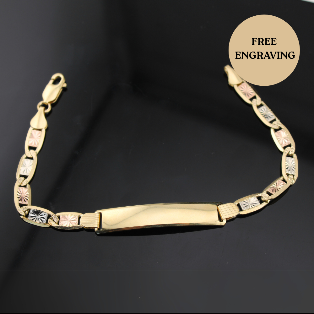 14K Valentino ID Bracelet 6mm