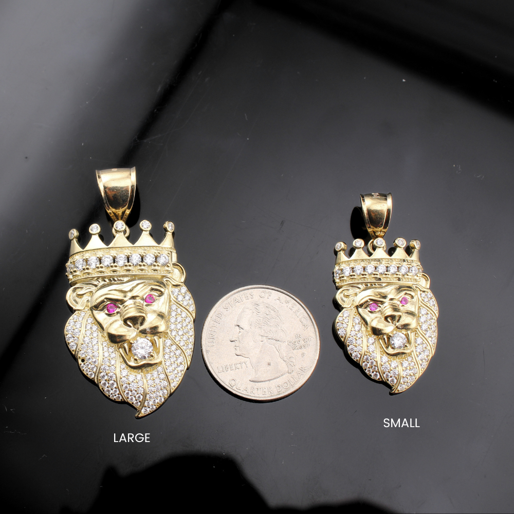 10K Gold Lion Pendant