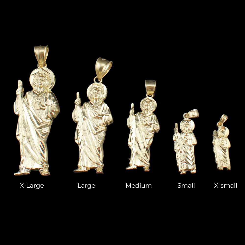 10K Real Gold Saint Jude/San Judas Pendant