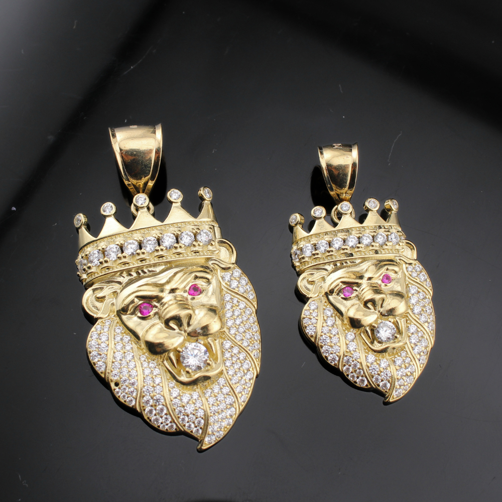 10K Gold Lion Pendant