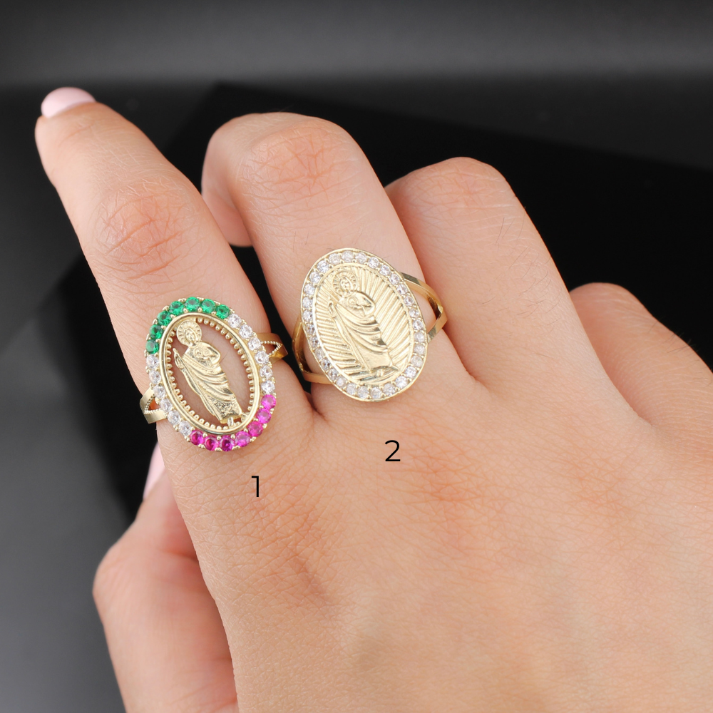 10K Gold St Jude Ring