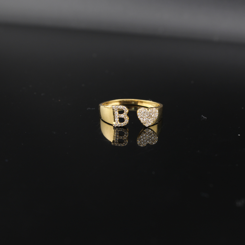 10K Diamond Initial Rings (Multiple Letters)