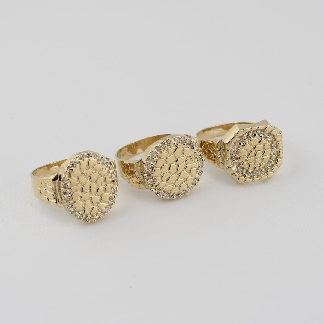 14K Nugget Rings Multiple Shapes
