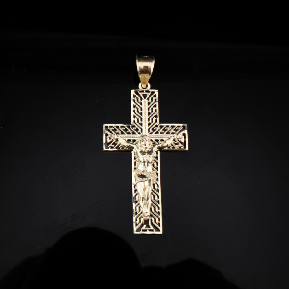 10K Gold Crucifix Cross Pendant