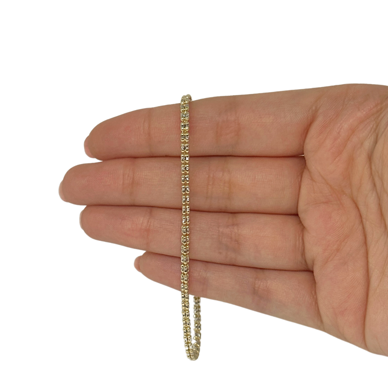 10K Diamond Cut Bracelet - Yellow Gold