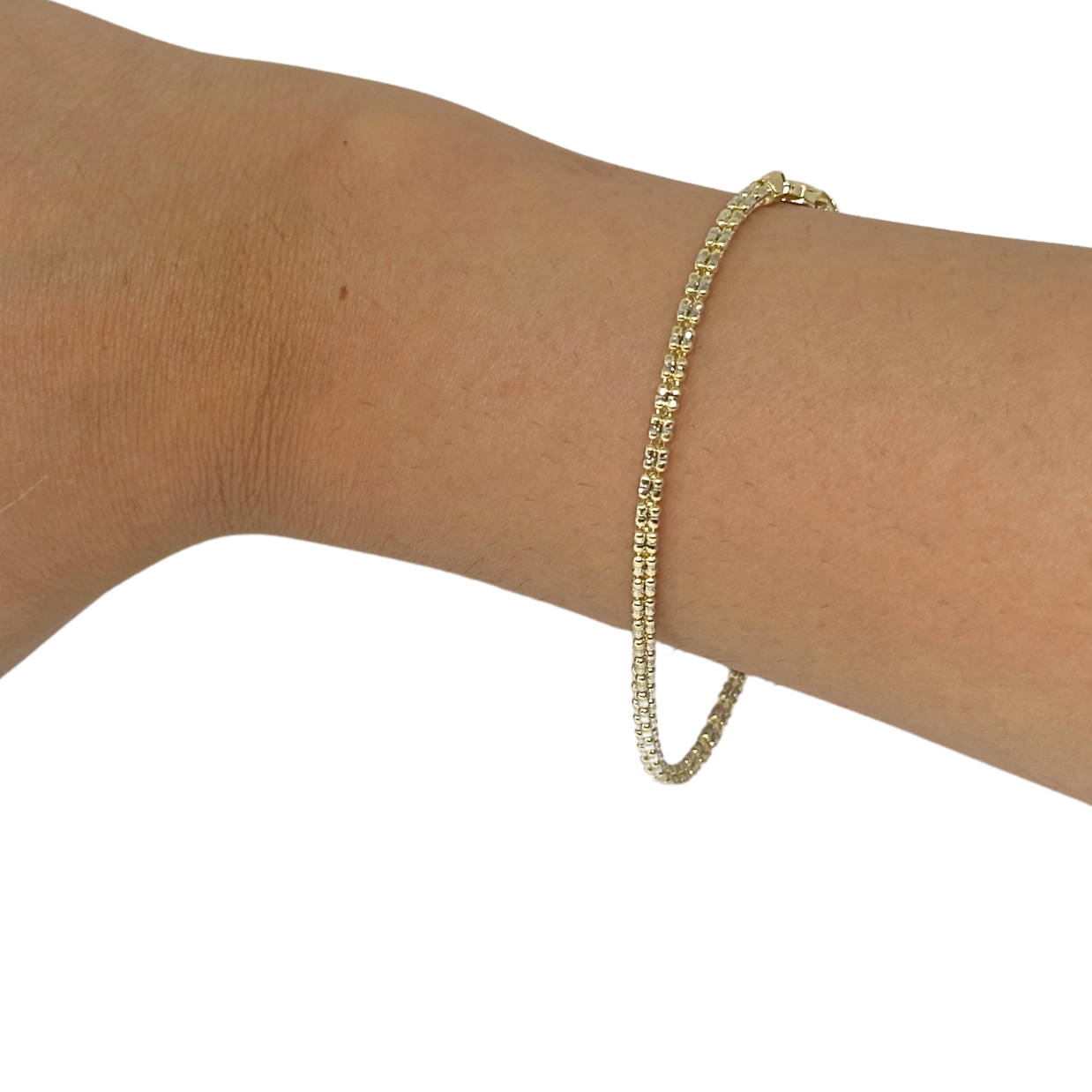 10K Diamond Cut Bracelet - Yellow Gold