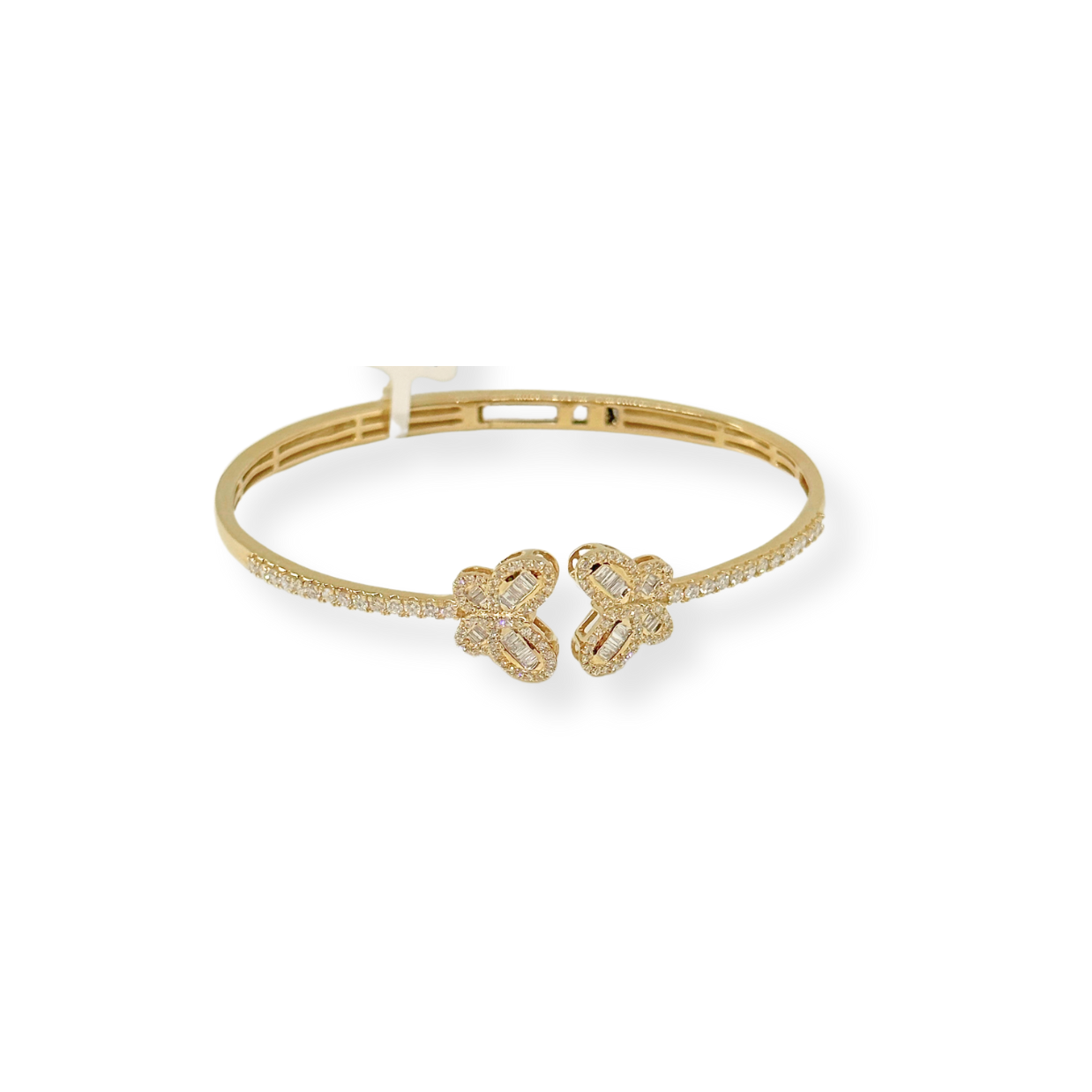 10K Diamond Butterfly Bangle