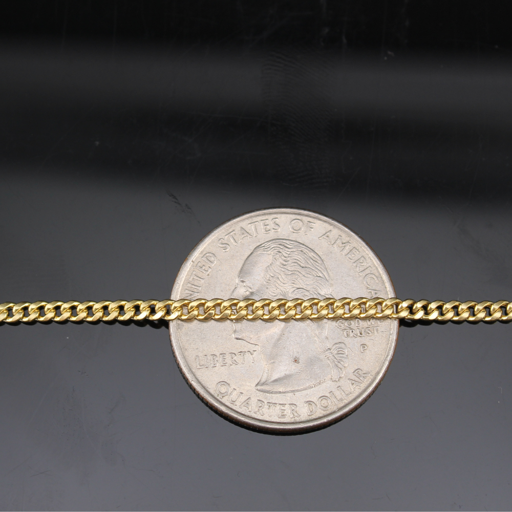 10K Gold Cuban Chains 2mm