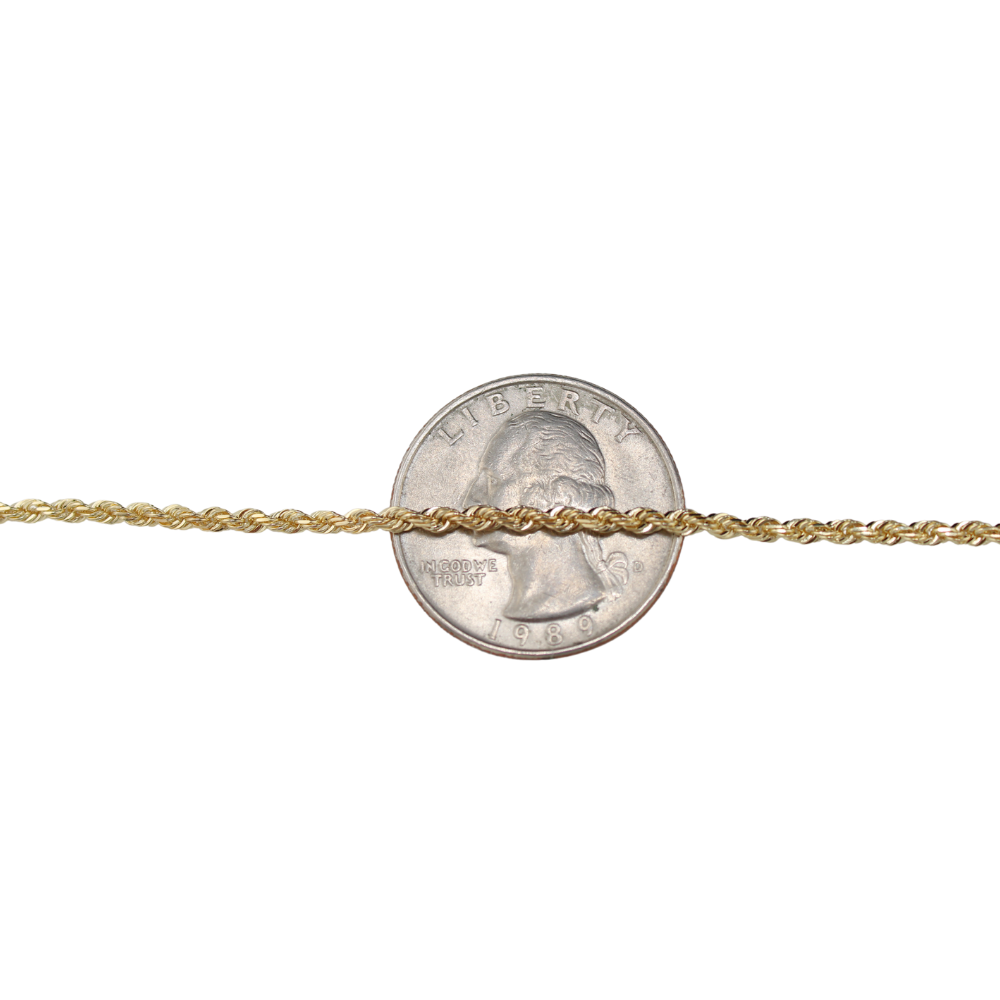 10K Solid Rope Chains 2mm