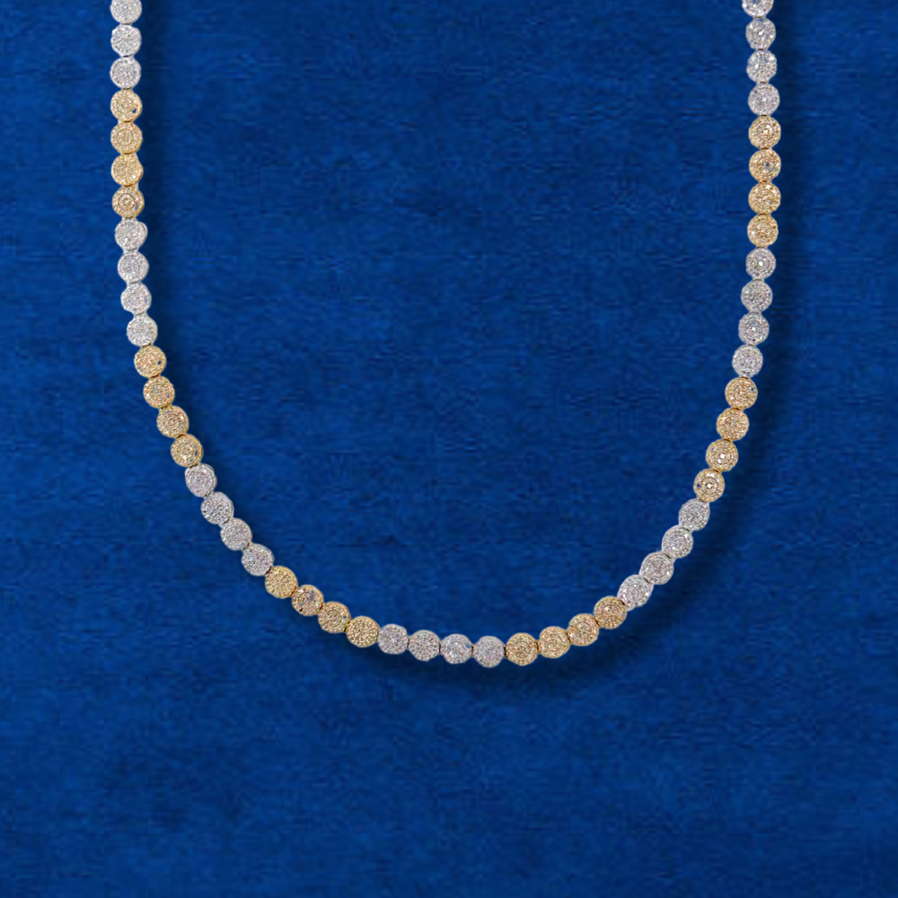 10K Mens Diamond Two Tone Chain