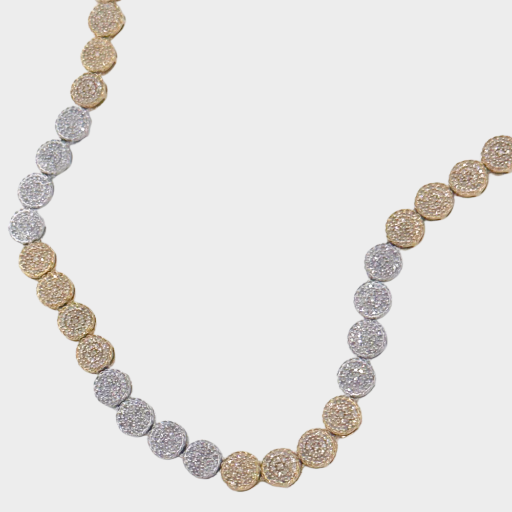 10K Mens Diamond Two Tone Chain