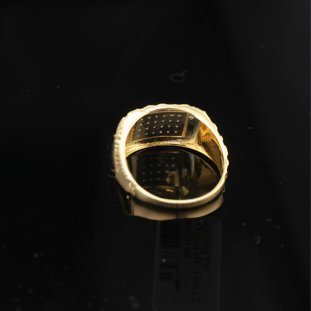 10K Diamond Mens Nugget Ring