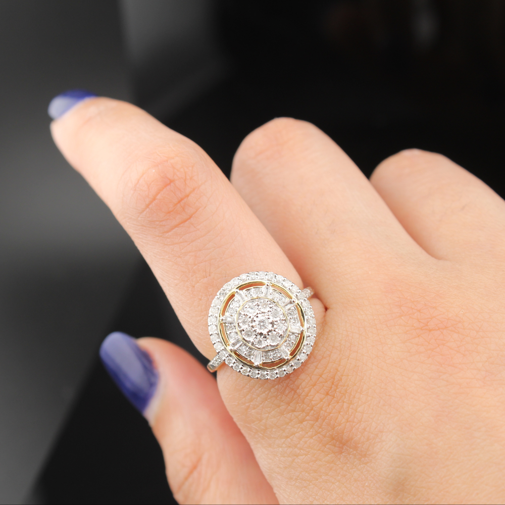 10k Yellow Gold Ladies Diamond Ring 0.50 ct