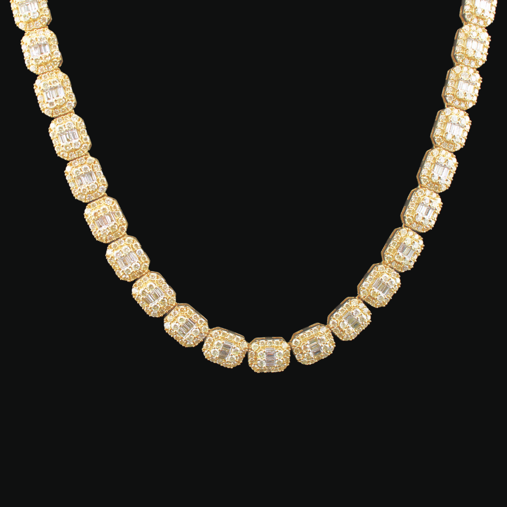 10K Diamond Bagguette Chain