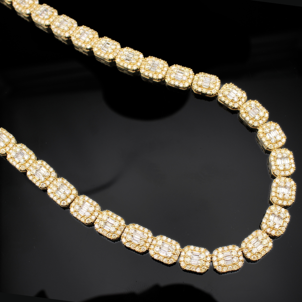 10K Diamond Bagguette Chain