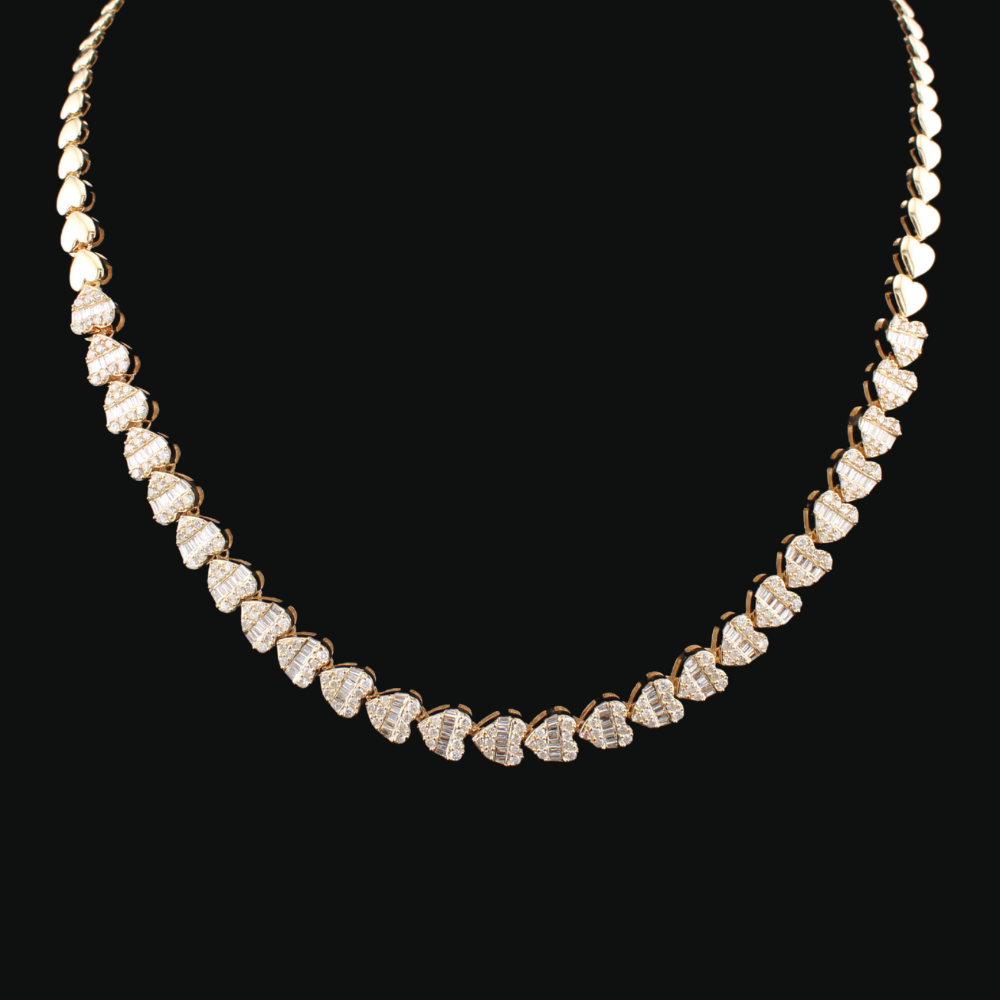 14K Diamond Heart Chain