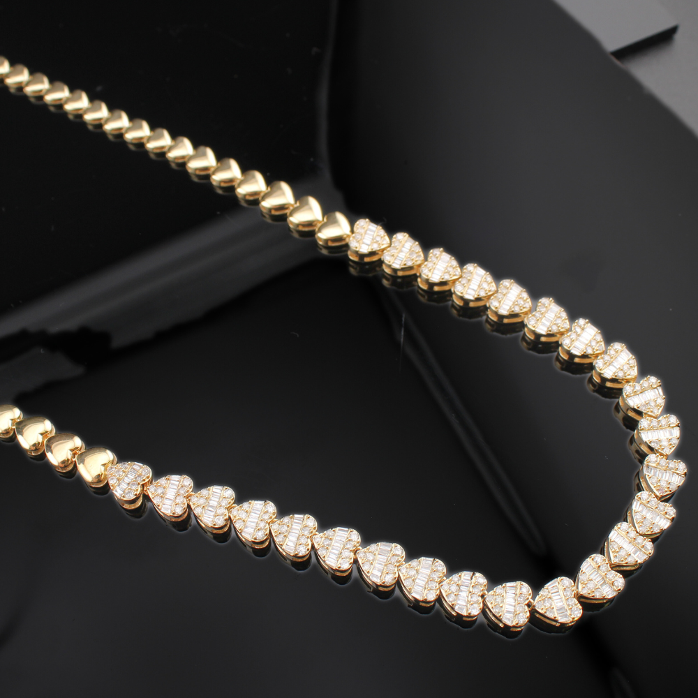 14K Diamond Heart Chain