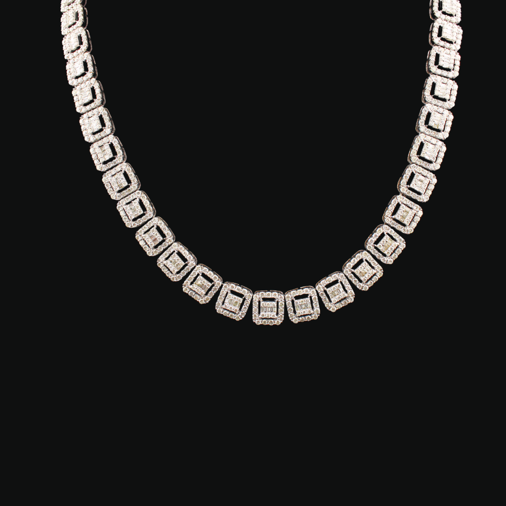 10K Diamond Bagguette Chain