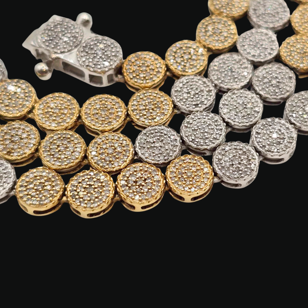 10K Mens Diamond Two Tone Chain