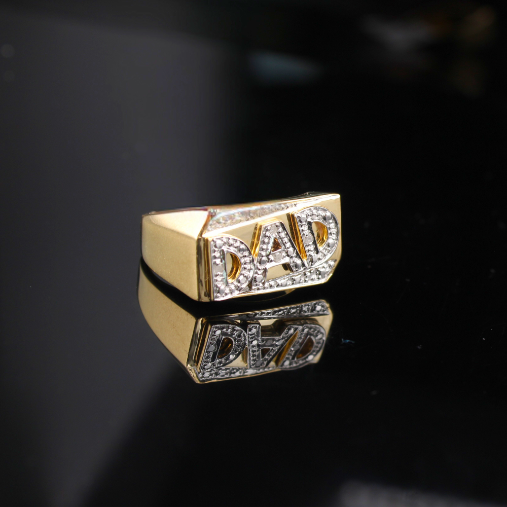10K 'Dad' Diamond Ring