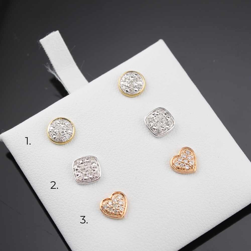 10K Diamond Stud Earrings