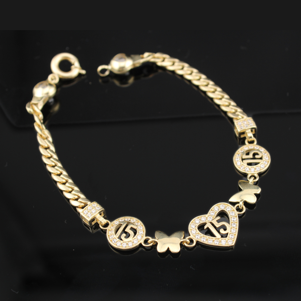 10K Quinceañera Bracelet