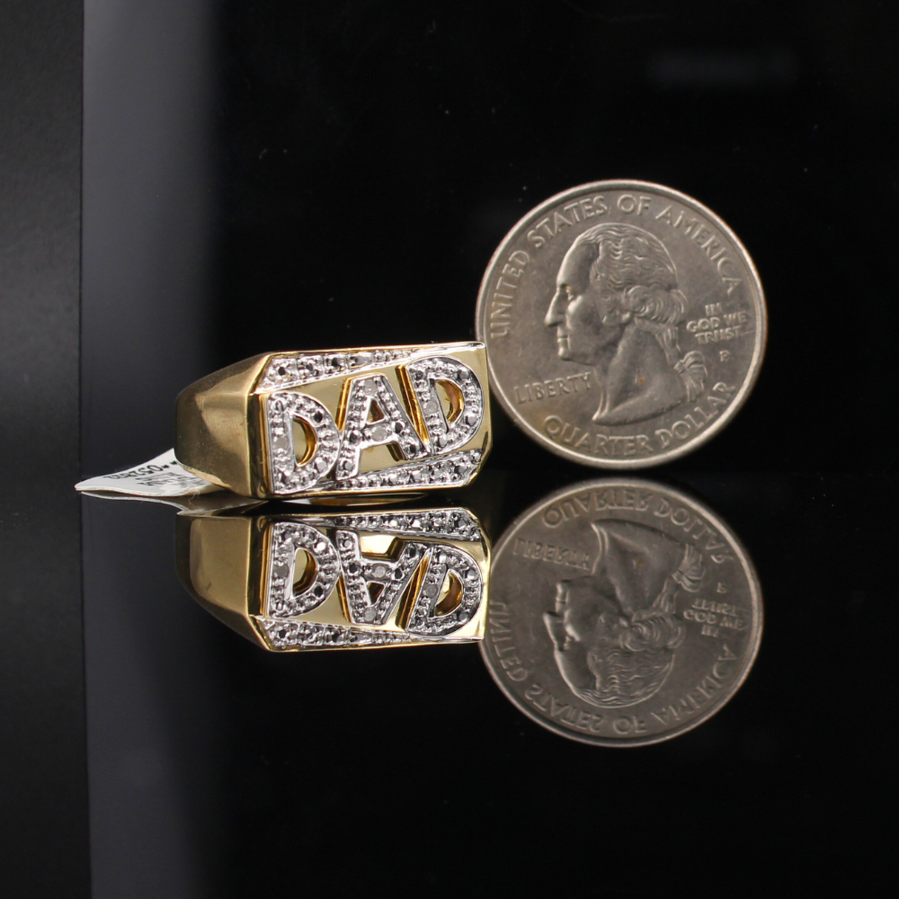 10K 'Dad' Diamond Ring