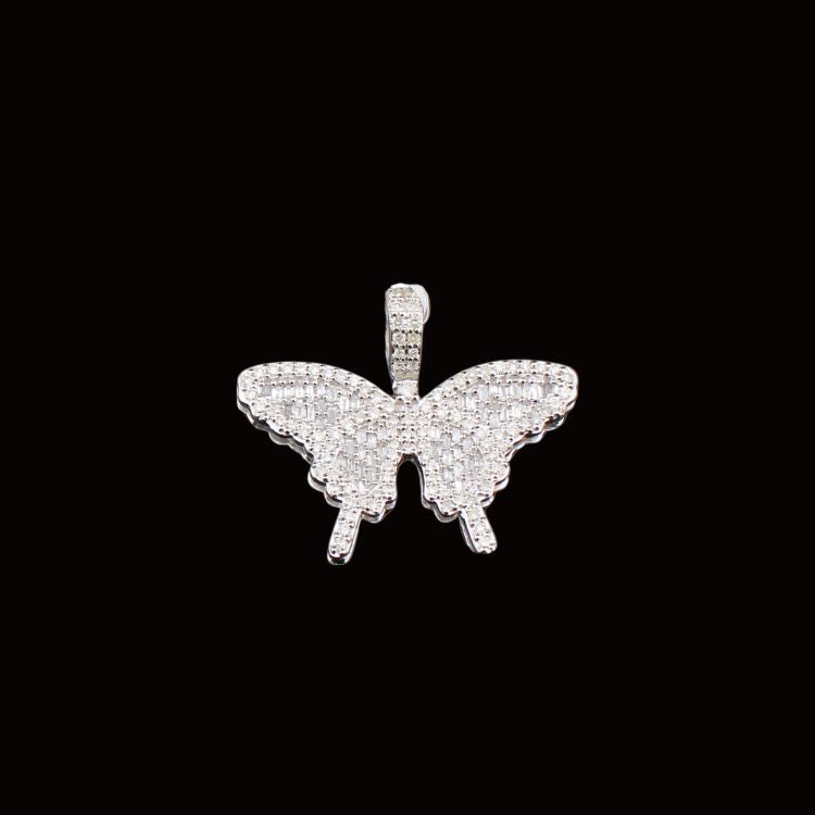 10K Diamond Butterfly Pendant