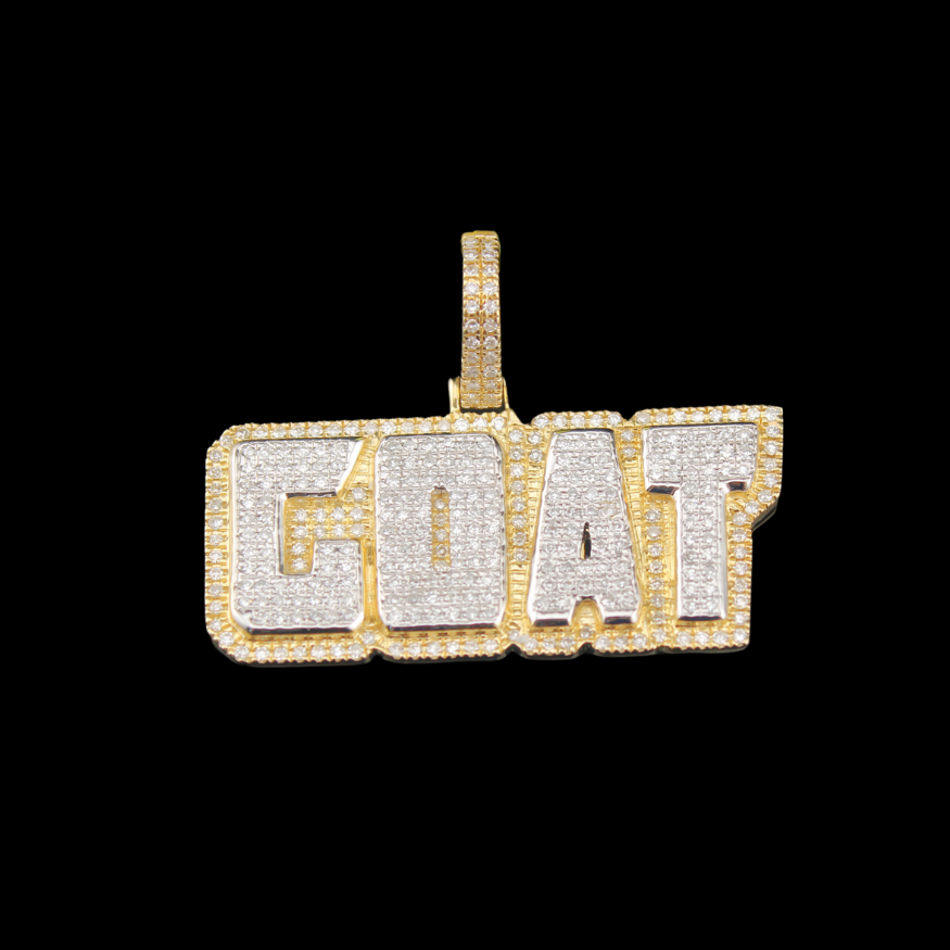 10K Diamond Goat Pendant