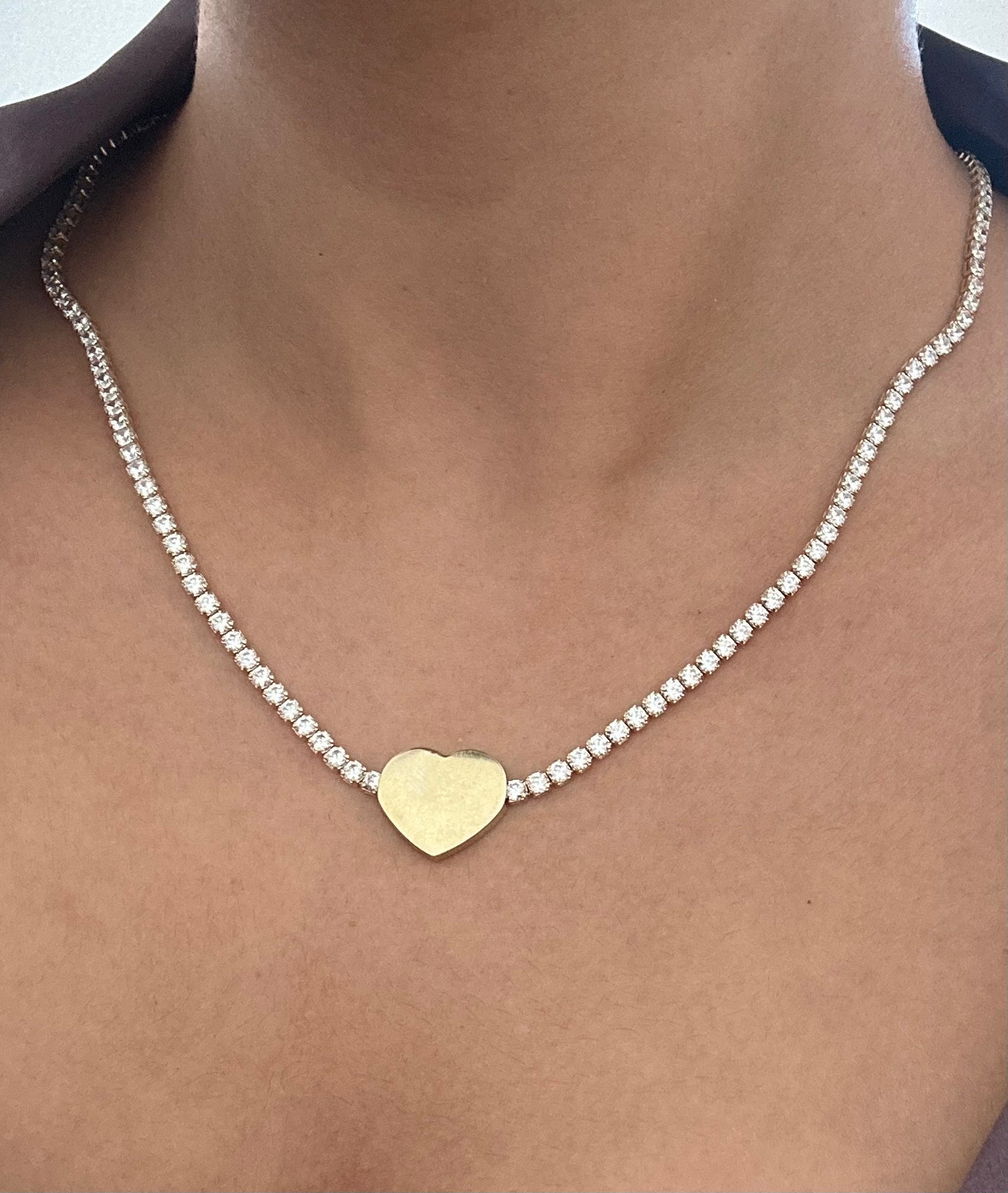 10K Tennis Heart Chain