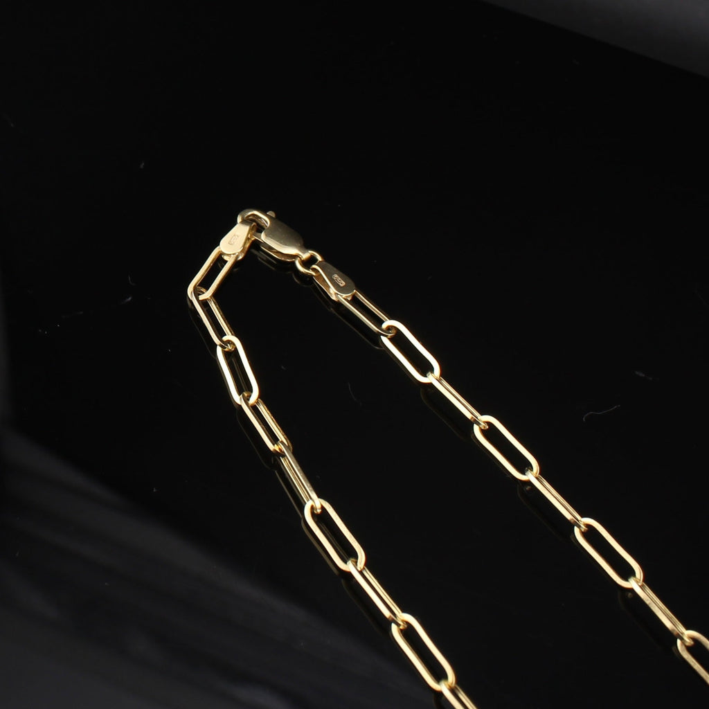 14K Paperclip Link Chain 18in