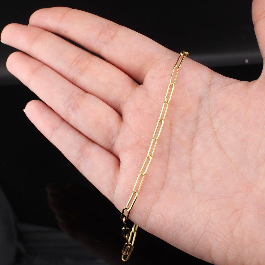 14K Paperclip Link Chain 18in