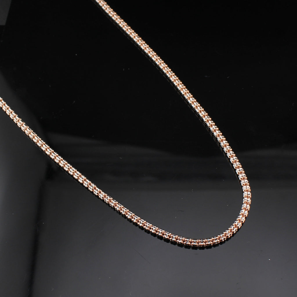10K Gold Rose Gold Ice Chain 3.2mm