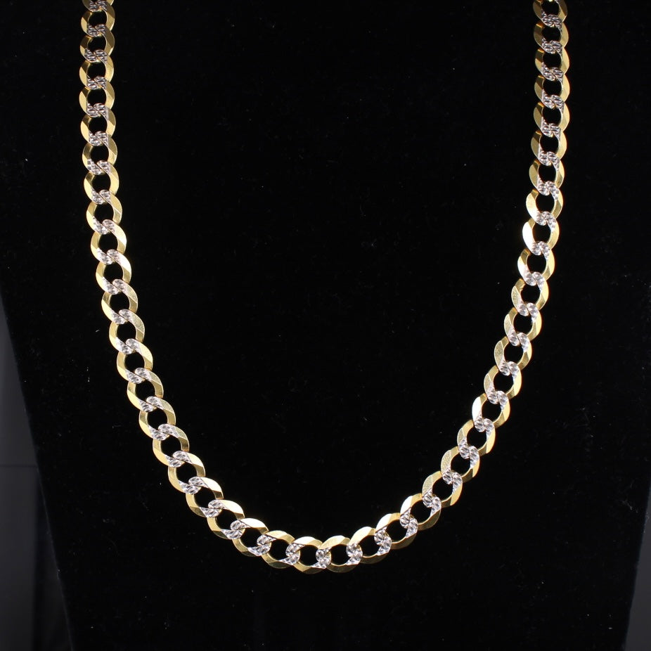 14K Diamond Cut Cuban Chain 9.5mm