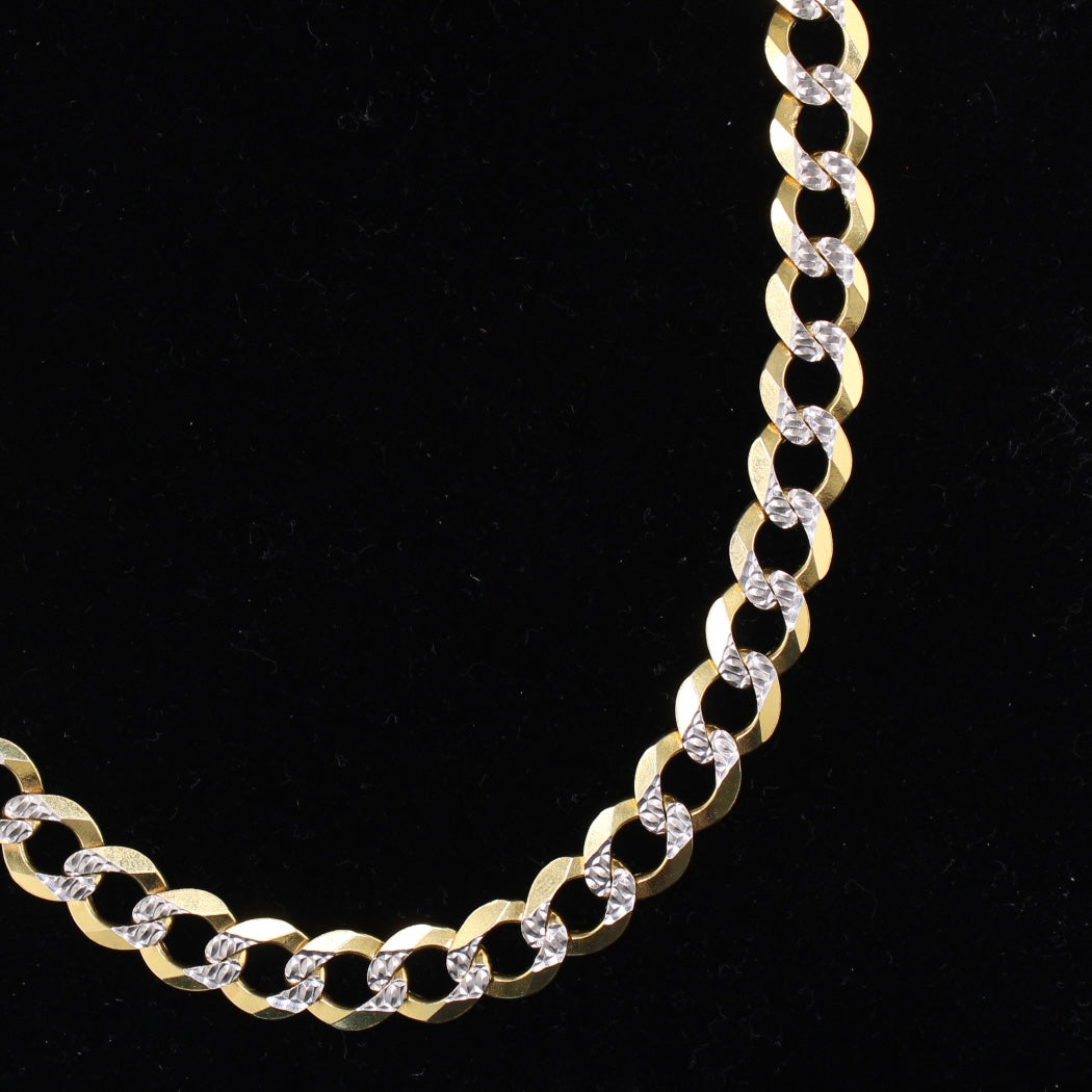 14K Diamond Cut Cuban Chain 9.5mm