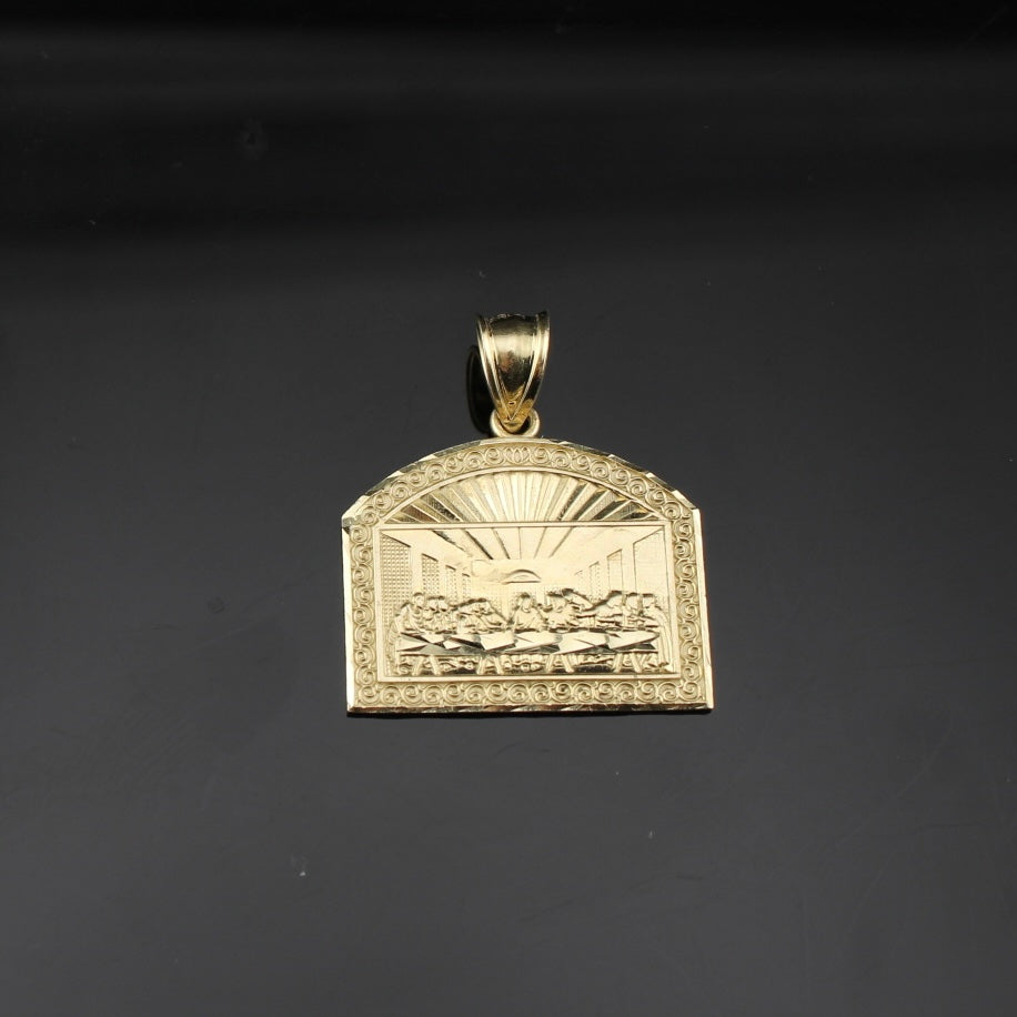 10K Real Gold Last Supper Pendant