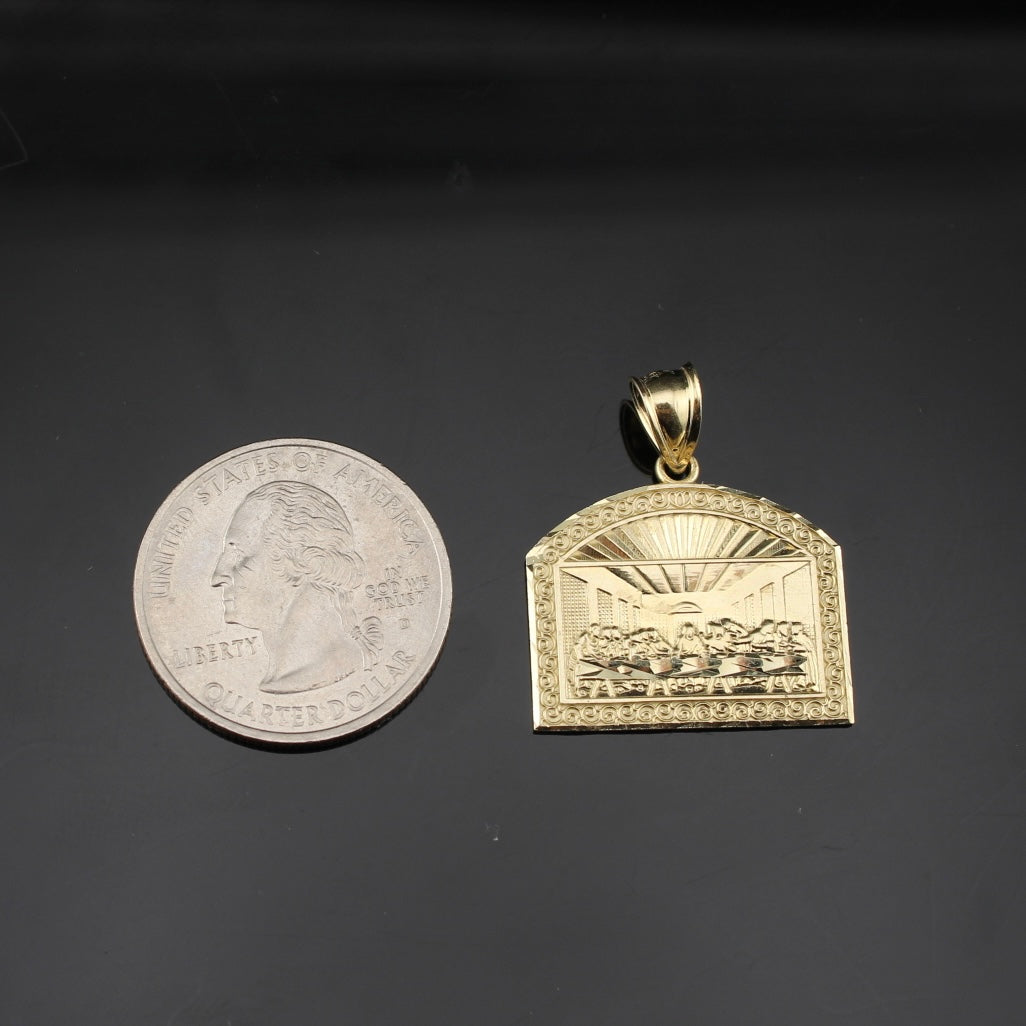 10K Real Gold Last Supper Pendant