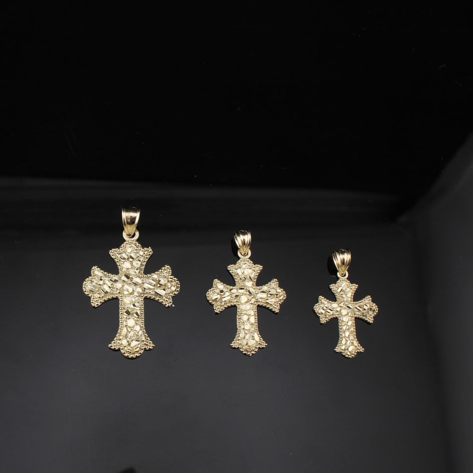10K Real Gold Cross Pendants Antique