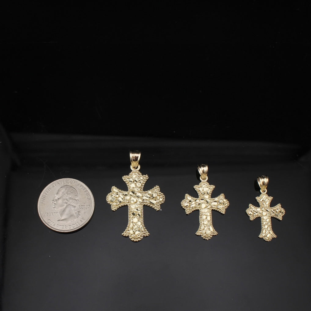 10K Real Gold Cross Pendants Antique