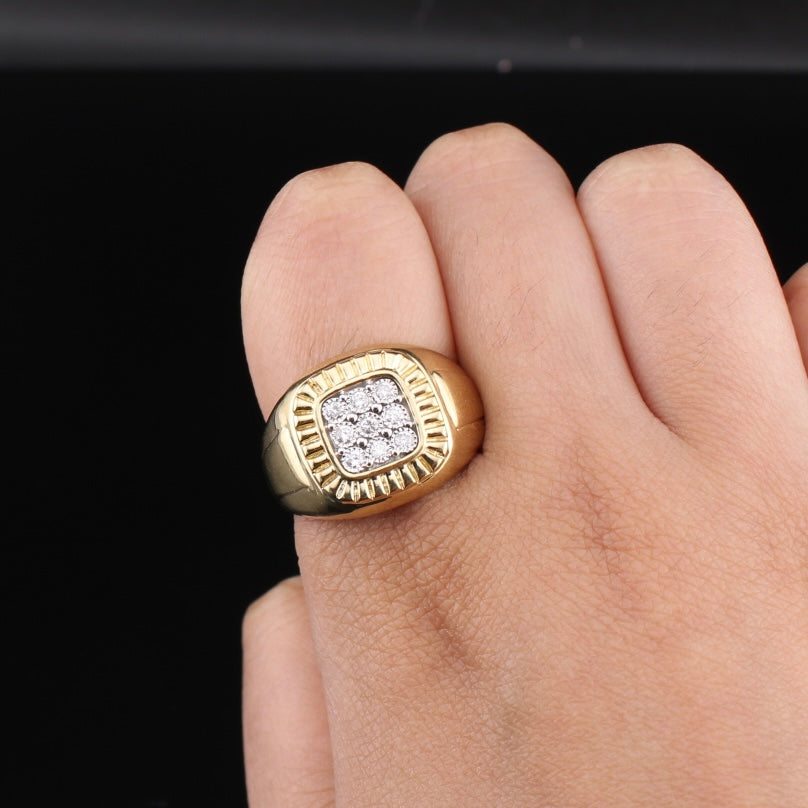 10K Diamond Mens Ring